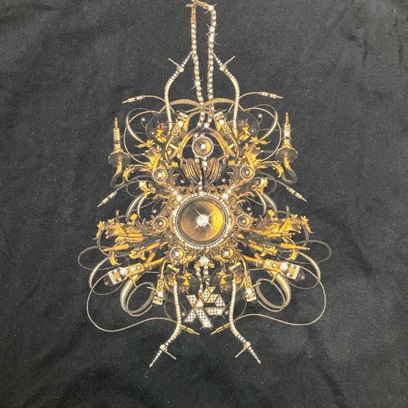 Vintage Exact Science Black & Gold Bling Engine T-Shirt Men Medium Made in USA - Picture 2 of 6